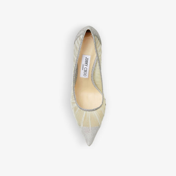 Туфли Love 85 из блестящего тюля Jimmy Choo, белый — фото 3