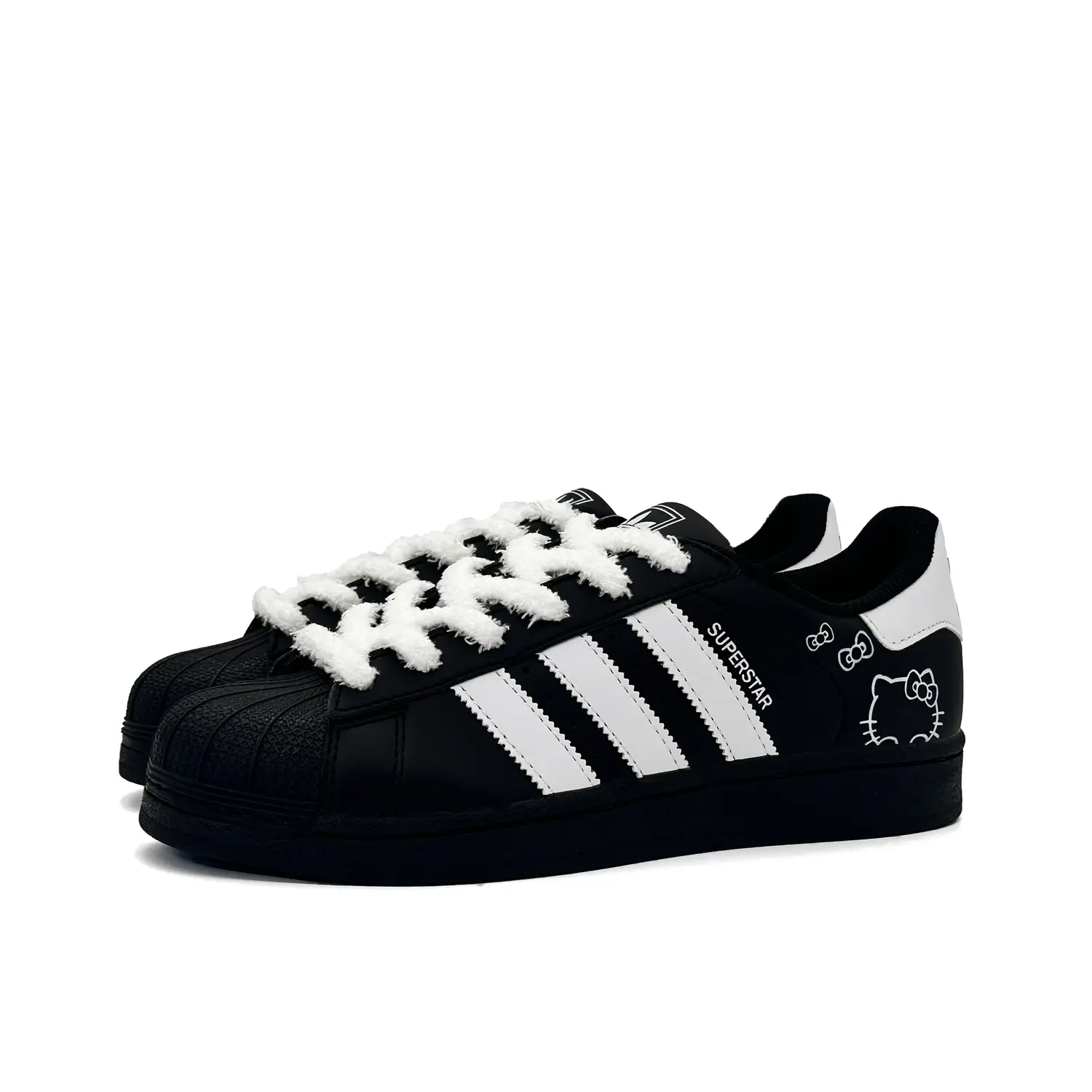 Adidas Originals Superstar 2 Mist Panther Katy устойчивые к истиранию низкие детские скейтбординг кроссовки black для подростков — фото 4