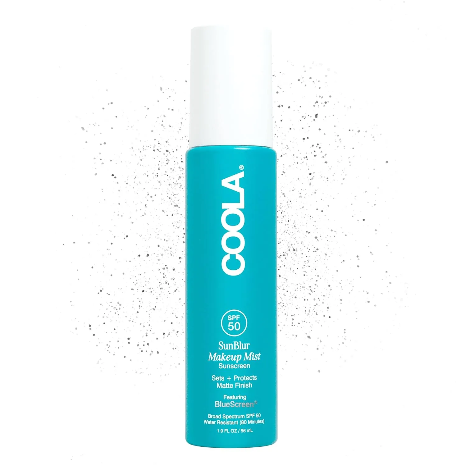 COOLA SunBlur Спрей для фиксации макияжа с SPF 50, матирующий спрей, протестирован дерматологами, без парабенов, веганский, 1,9 жидких унций, Multicolor