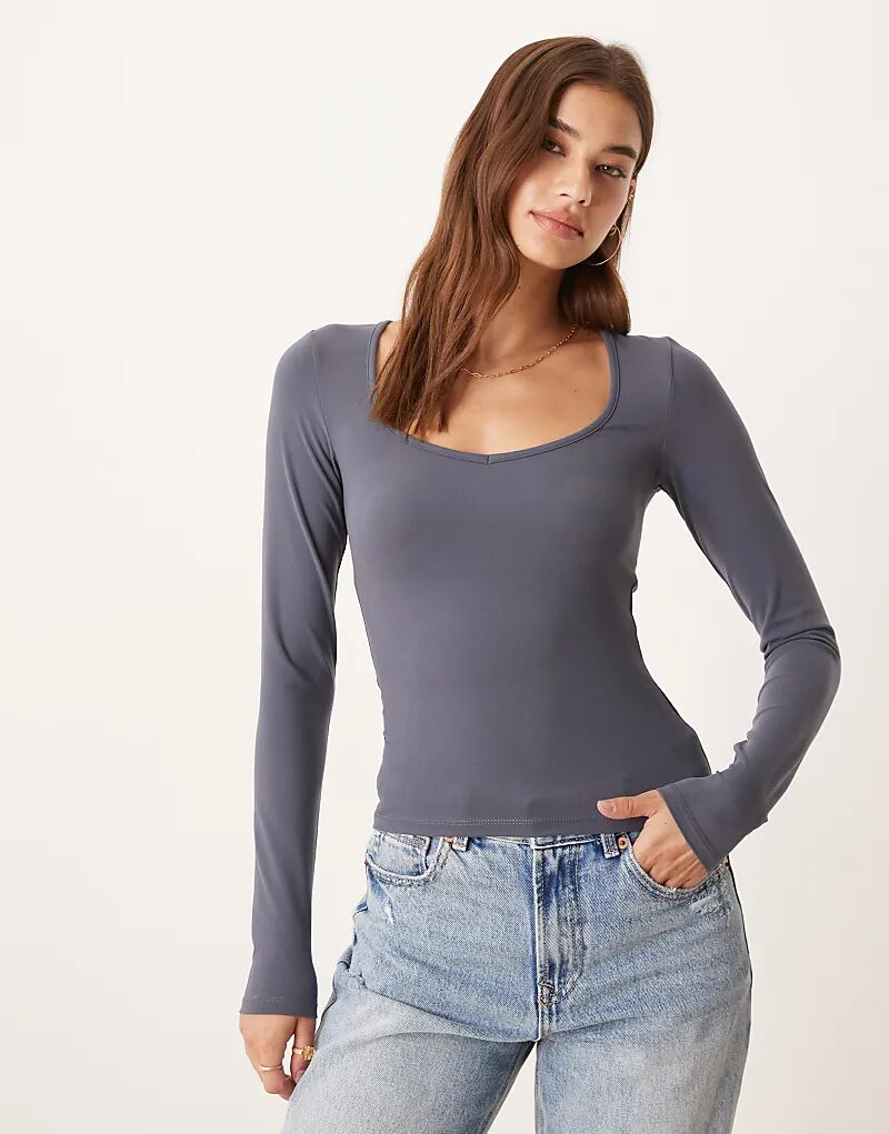 

Cotton On Топ Hold Me с длинным рукавом синего цвета