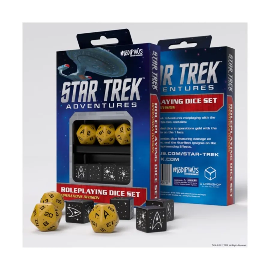 

Набор кубиков Оперативного дивизиона - желтый (7), Star Trek Adventures (Modiphius Entertainment)