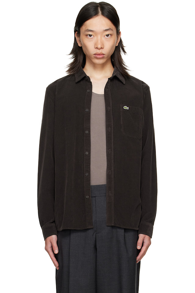 

Lacoste Коричневая рубашка стандартного кроя