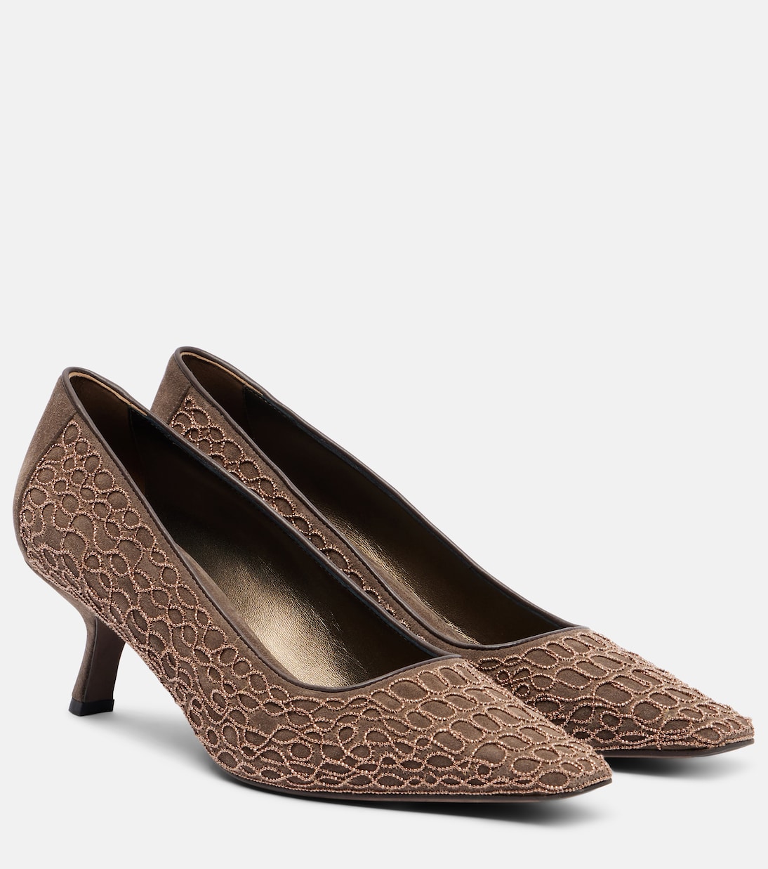 Туфли из замши с декором Brunello Cucinelli, Torba