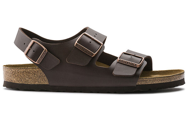 Тапочки milano birko-flor sandals 'dark brown' Birkenstock, коричневый — фото 2