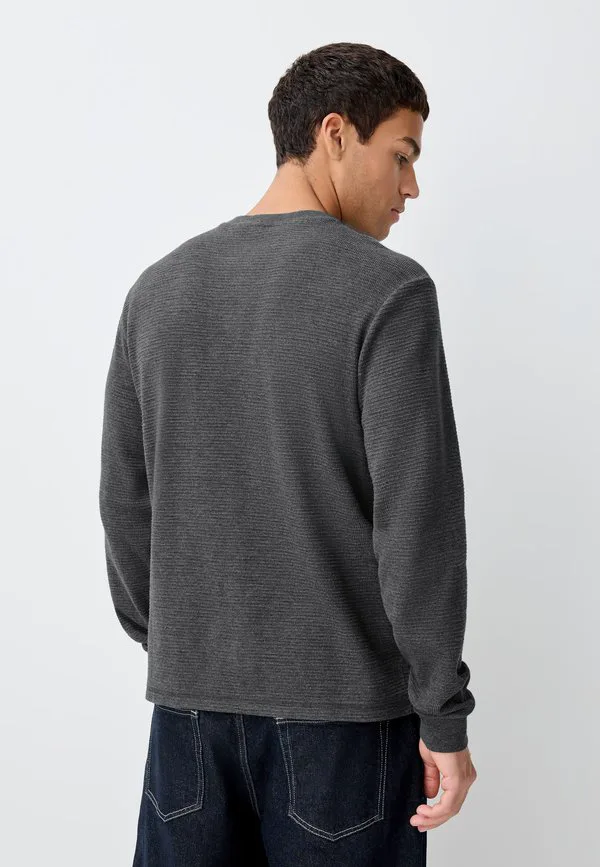 Комплект из двух футболок с длинными рукавами стандартного кроя Next, Charcoal Grey Ecru White — фото 3