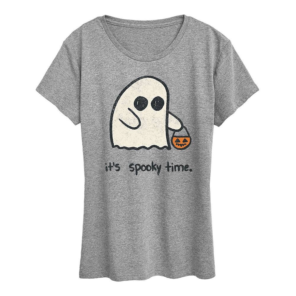 

Женская футболка «It's Spooky Time» на Хэллоуин Licensed Character, серый