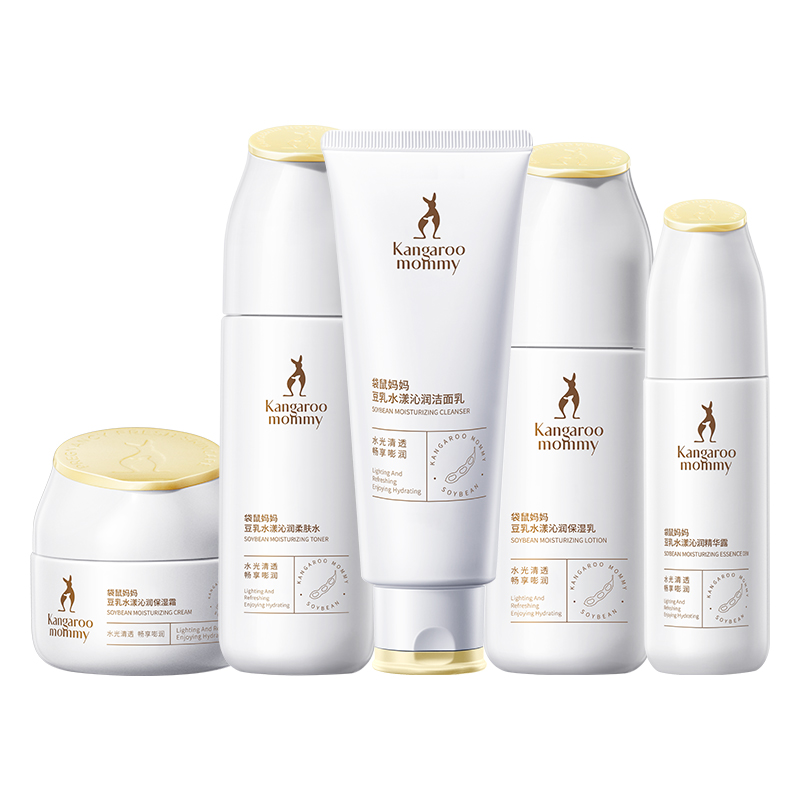 Набор Kangaroo Mommy — Soy Milk Skincare Set Cleanser 100g+Toner 150ml+Lotion 120g+Face Cream 50g — фото 4