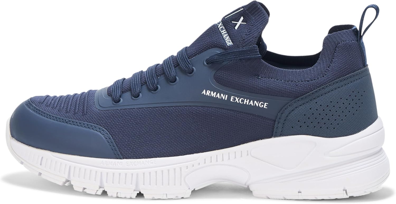 Мужские кроссовки Armani Exchange Speed с шнуровкой, темно-синий — фото 2