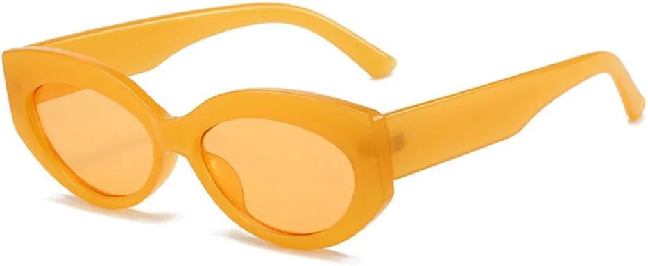 

Солнцезащитные очки LVTFCO Retro Cat Eye Jelly Color для женщин, модные очки с овальными линзами, защита от УФ-излучения UV400 для мужчин, Jelly Orange Orange