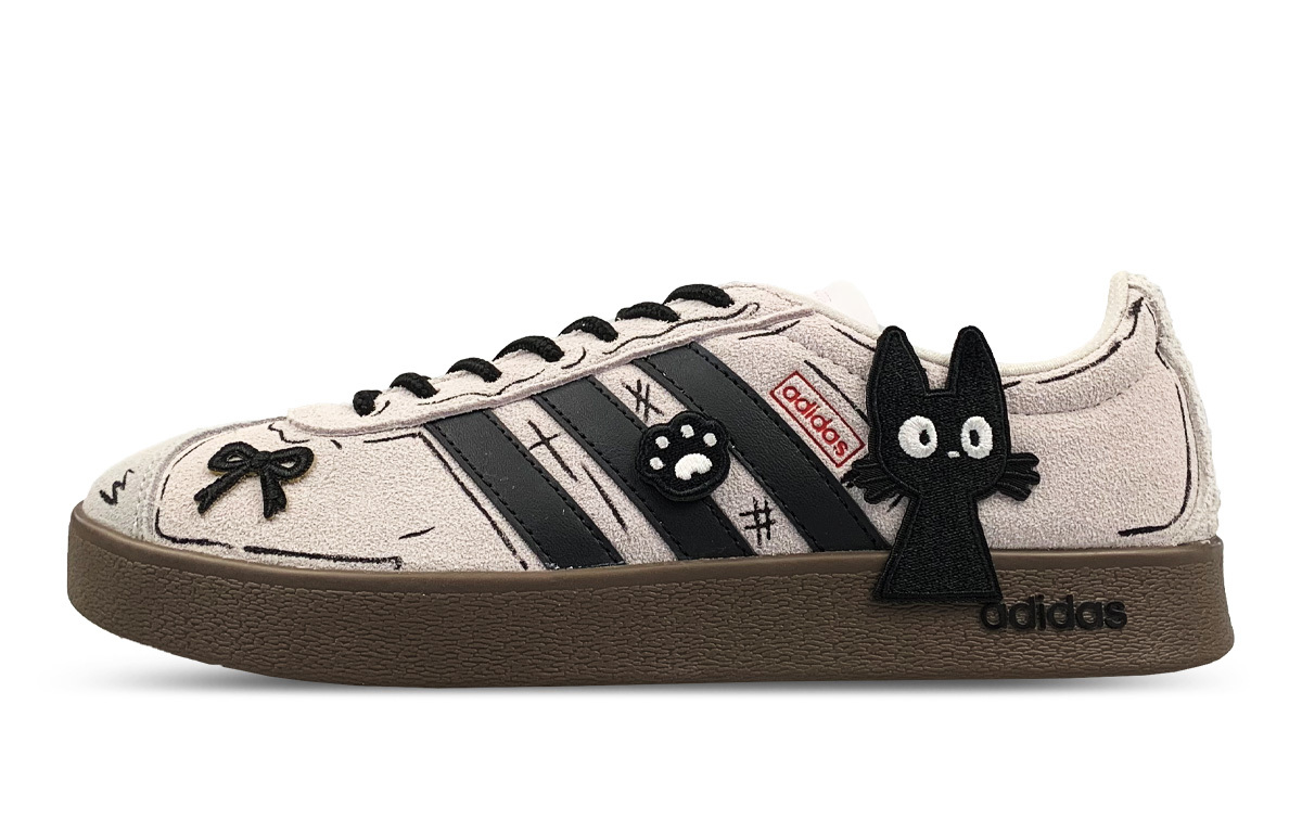 

Adidas VL COURT 20 Slip Resistant Abrasion Resistant низкие кроссовки для скейтбординга Unisex Black Gray