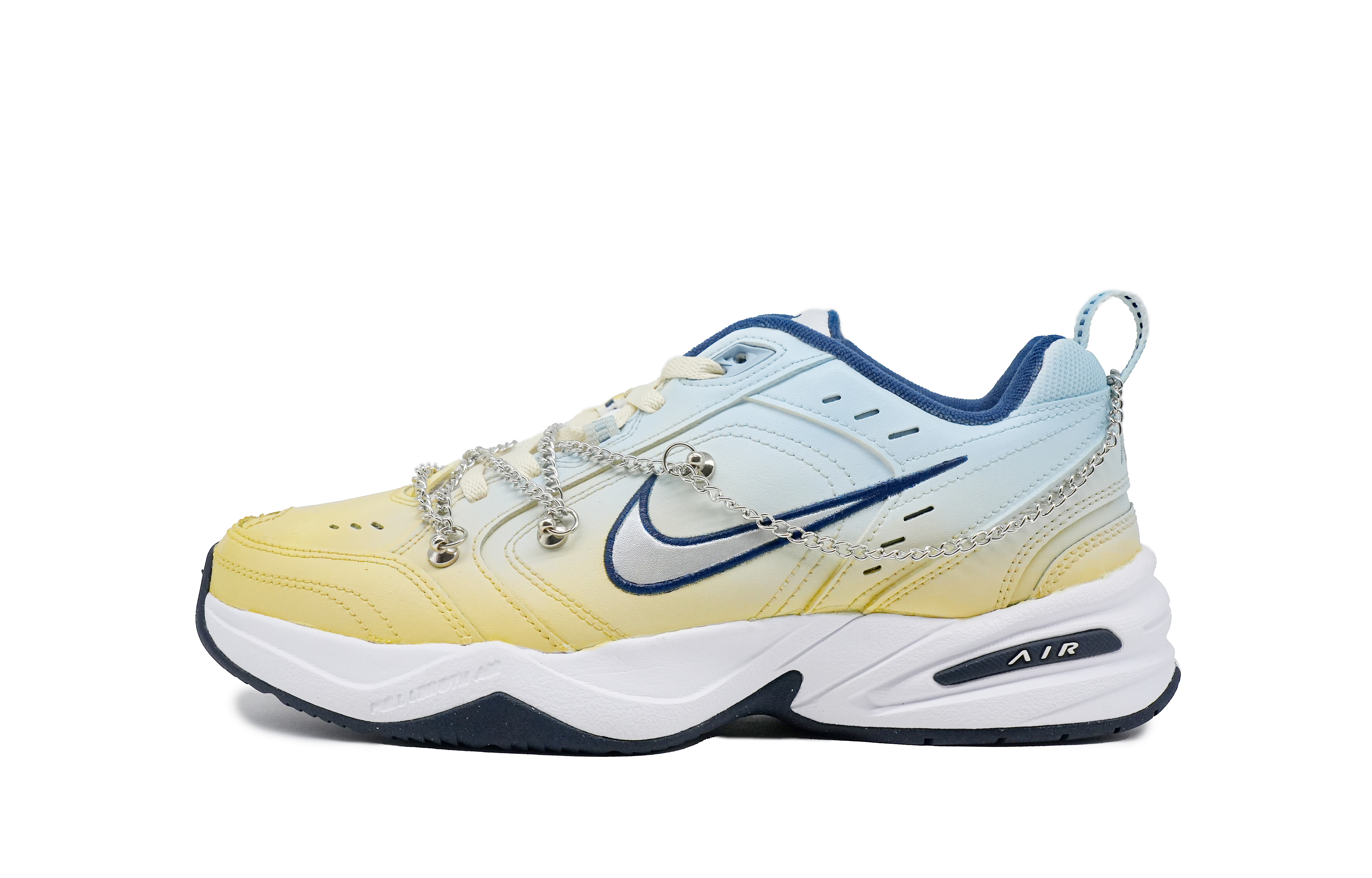 

Кроссовки Nike Air Monarch 4 Chunky Sneakers Unisex Low-top Blue/Yellow, голубой, Синий, Кроссовки Nike Air Monarch 4 Chunky Sneakers Unisex Low-top Blue/Yellow, голубой