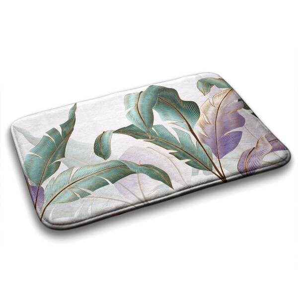

Коврик для ванной Tulup Blätter, 90x1x90 см, белый