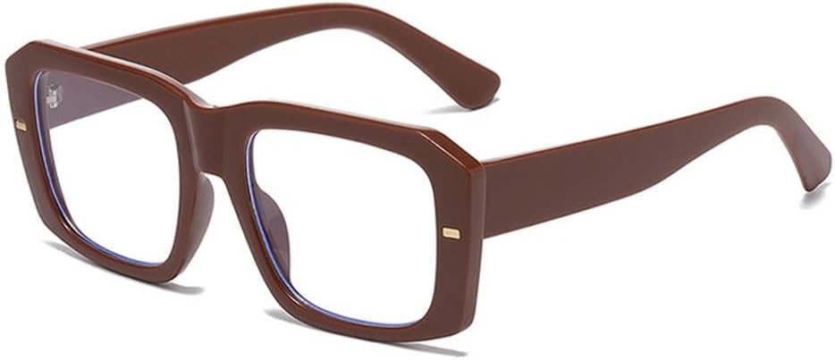 

Популярные модные квадратные женские солнцезащитные очки в винтажном стиле с заклепками, панк-стиль, мужские сине-зеленые очки с защитой от УФ-излучения UV400 и прозрачными линзами SKFGNX, Brown Clear