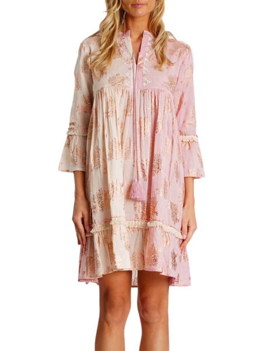 

Платье-комбинация с оборками La Moda Clothing, цвет Pink Beige