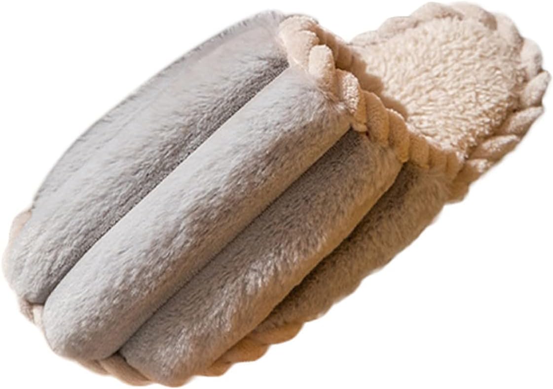 

Мужские зимние хлопковые тапочки KRIDDR с эффектом памяти, теплые плюшевые, мягкие и удобные домашние тапочки, серый