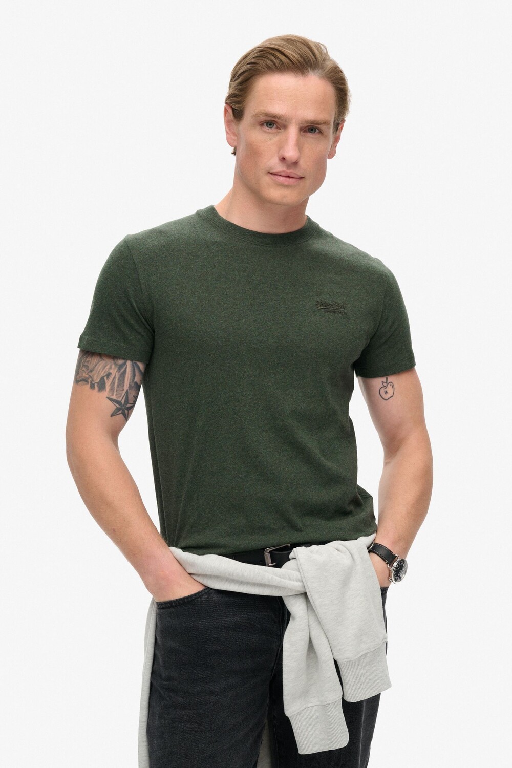 

Винтажная вышитая футболка Superdry, зеленый