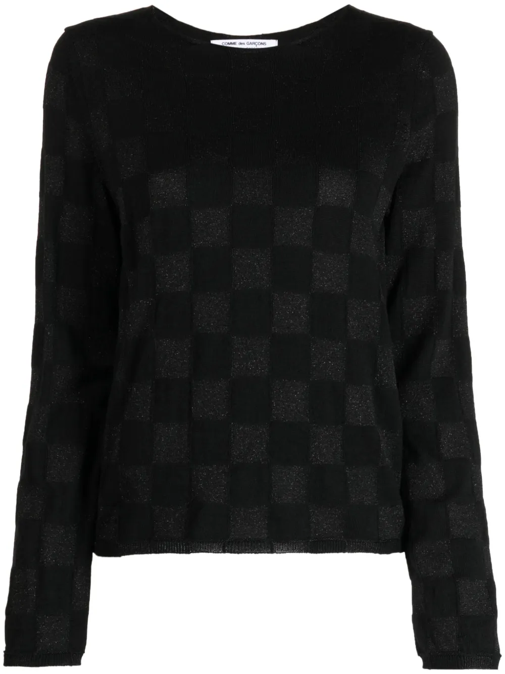 

Топ в клетку с длинными рукавами Comme Des Garçons Comme Des Garçons, черный