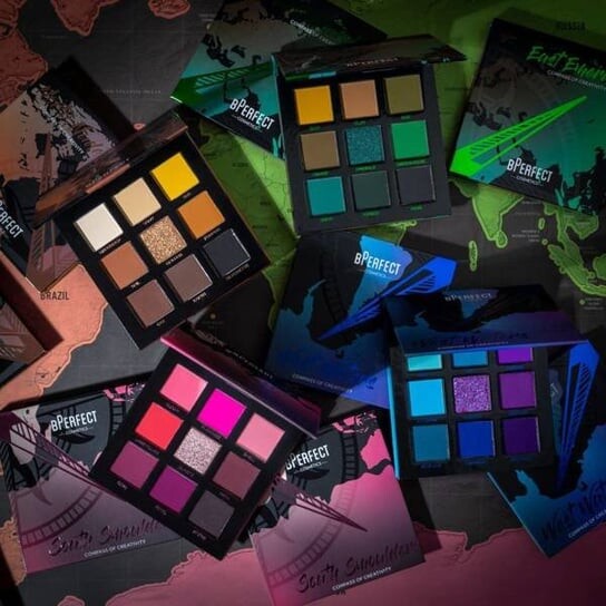 

Тени для век Quad Shadow Collection BPerfect Cosmetics, BPerfect Cosmetics Compass of Creativity, разноцветный