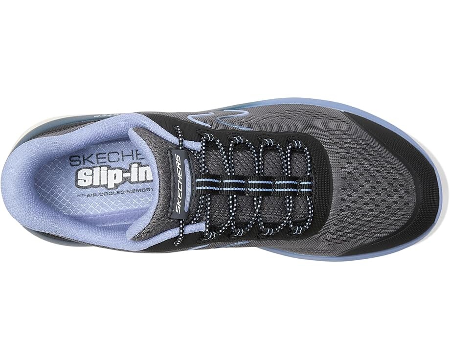 Кроссовки SKECHERS Glide Step Sole Hands Free Slip-Ins, цвет Black/Blue — фото 2