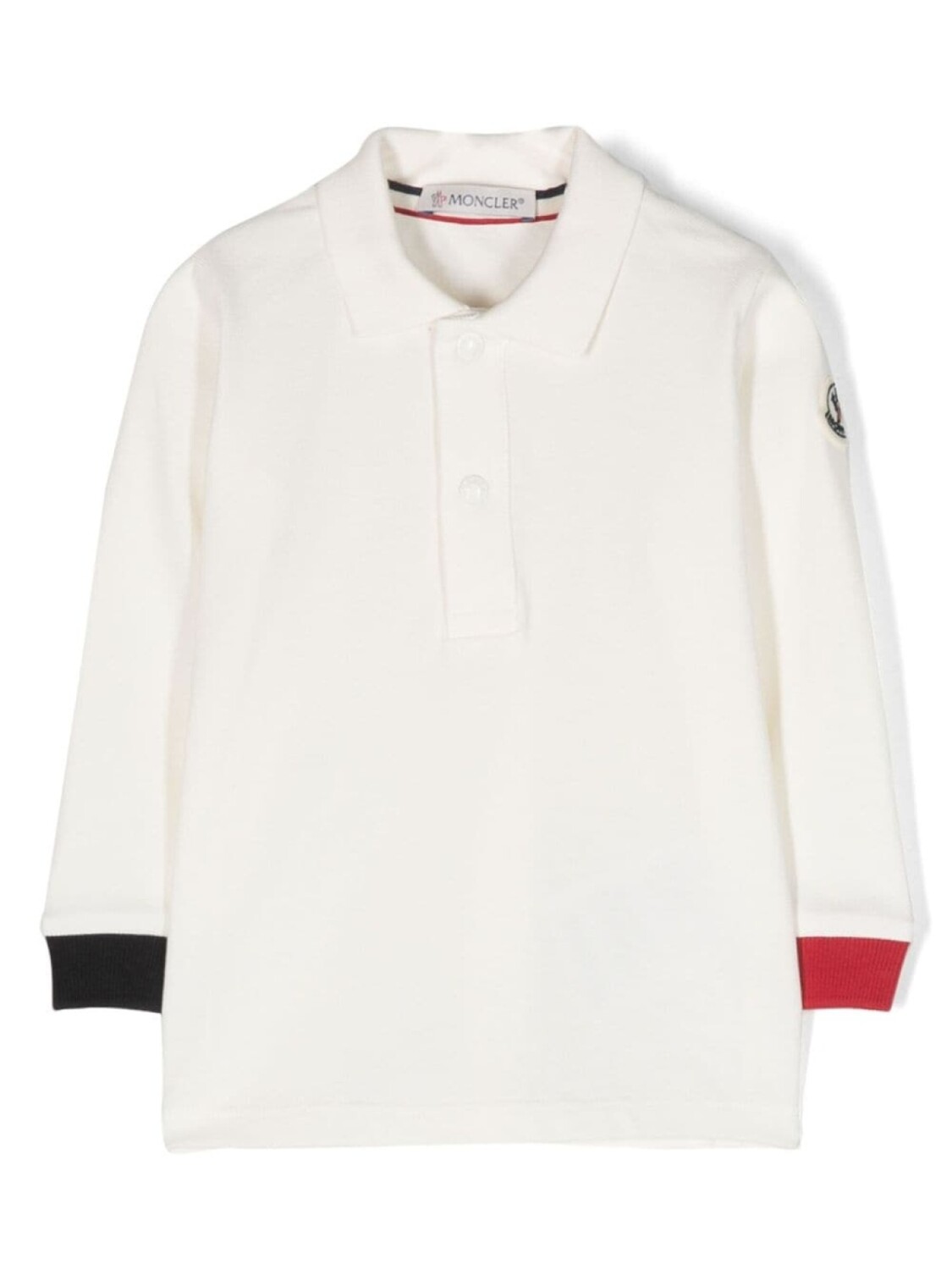 

Moncler Enfant рубашка поло с длинными рукавами и логотипом, нейтральный цвет