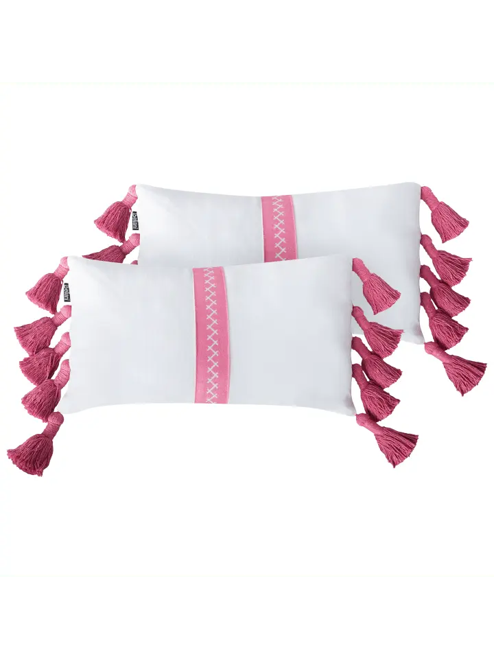 

Декоративная подушка Beliani 2er Set Deko LOVELY, цвет weiß/rosa