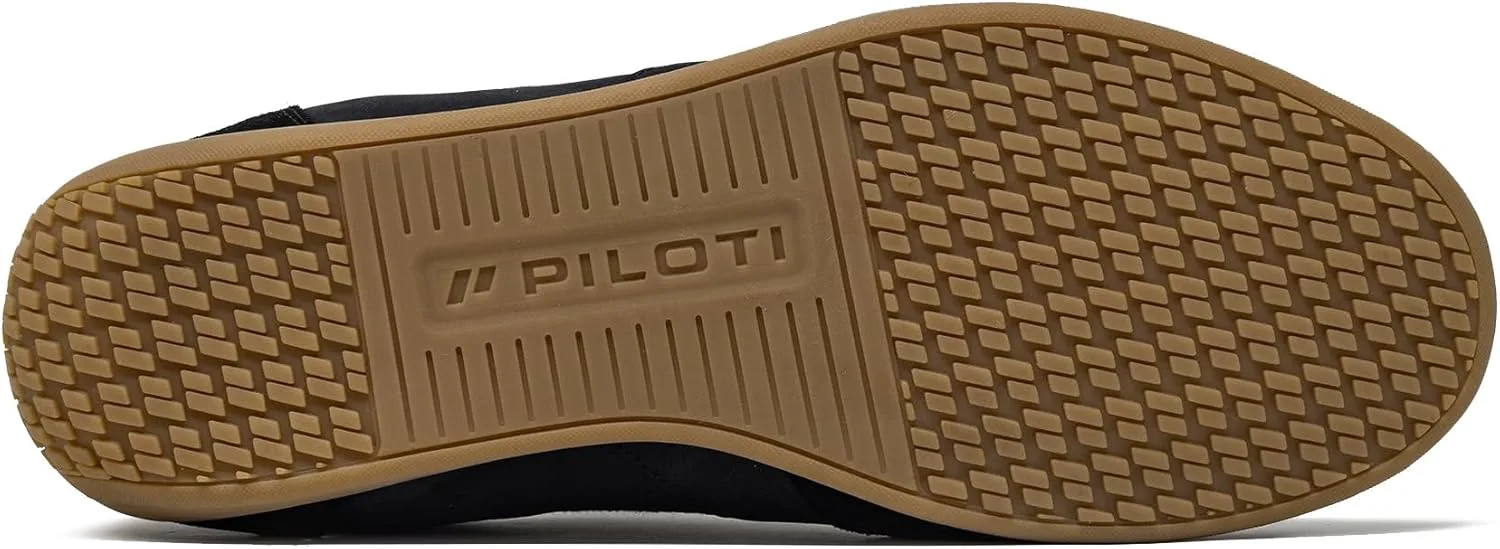 Мужские гоночные туфли Piloti Endurance, премиальная нубук и замша, подошва для производительности с отличным сцеплением и чувствительностью педалей, кроссовки для вождения для мужчин, черный — фото 4
