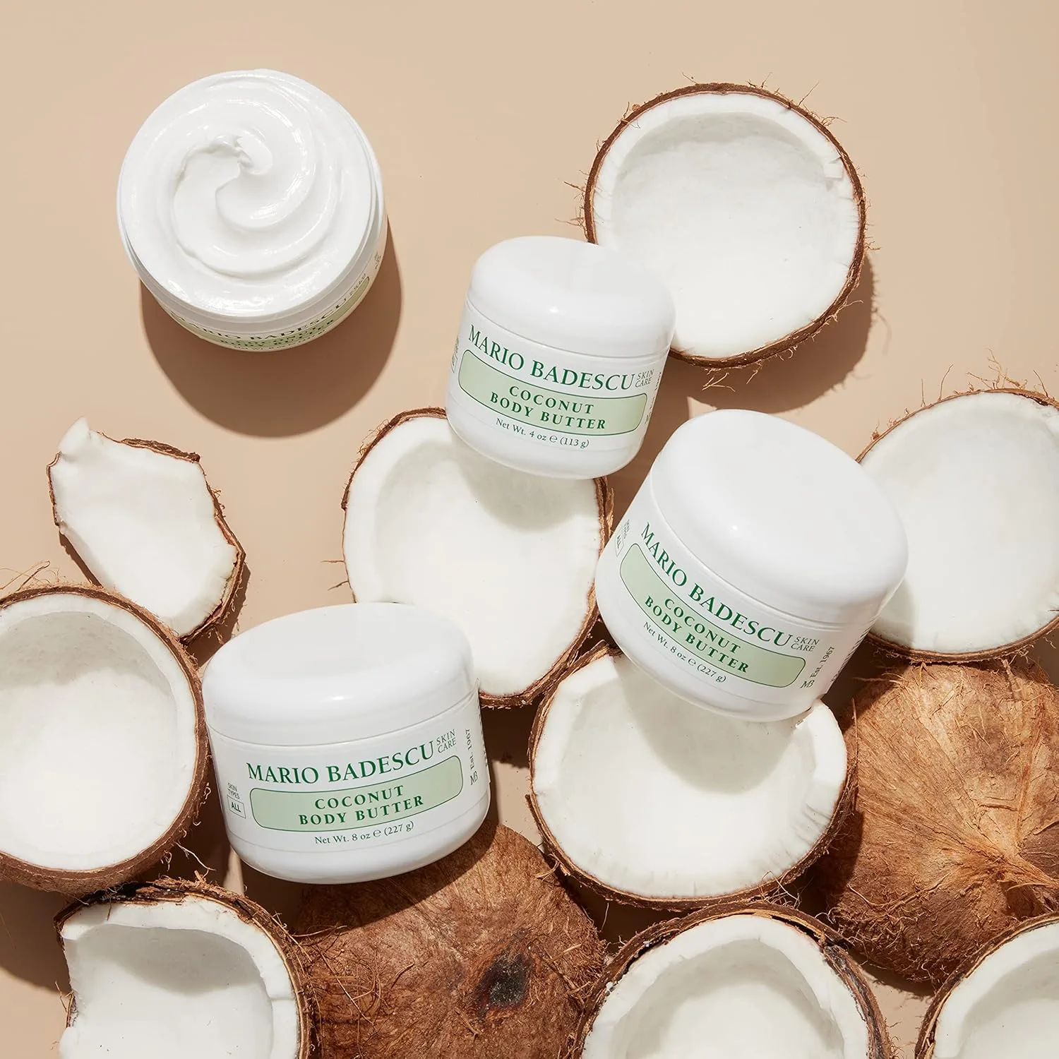 Кокосовое масло для тела Mario Badescu подходит для всех типов кожи | Увлажняющий крем для тела, придающий коже гладкость и сияние | Содержит масло ши 226.80 г (1 шт.) — фото 4