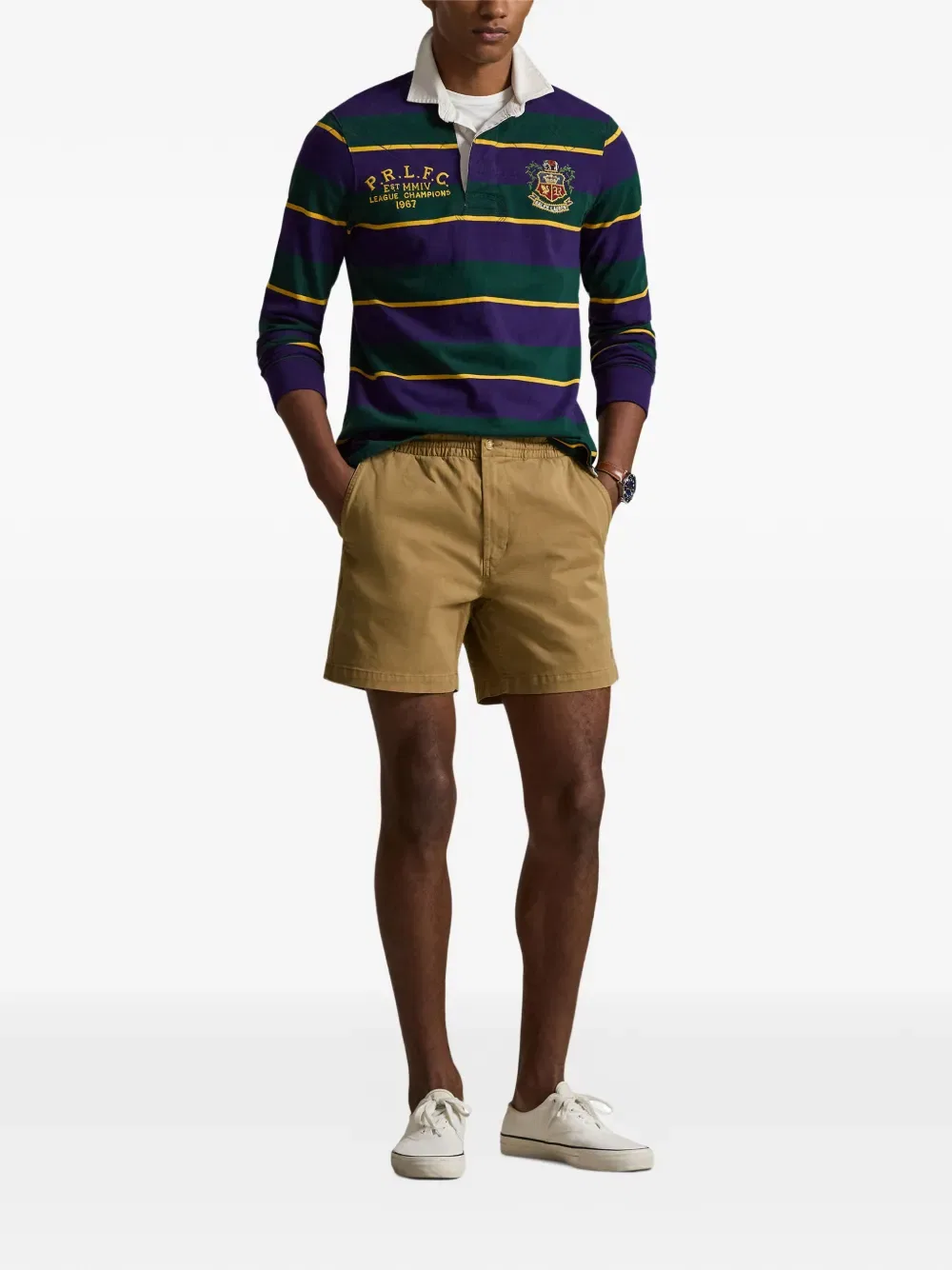 Эластичные шорты Polo Ralph Lauren, нейтральный — фото 2