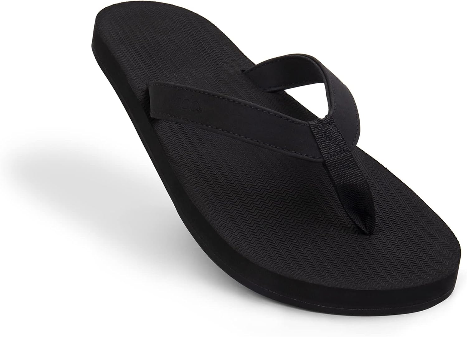 

Мужские веганские вьетнамки Indosole ESSNTLS для любой поверхности, подошва из переработанных шин, поддержка свода стопы из натурального резинового материала, противоскользящая стелька, удобная водонепроницаемая лямка ENVRO, черный