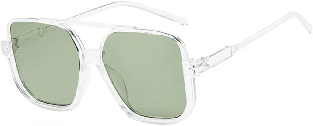 

Солнцезащитные очки с защитой UV400 | Двойная перемычка, металлические шарниры | Для женщин и мужчин, для занятий спортом на открытом воздухе и вождения DSVIGF, Transparent Green