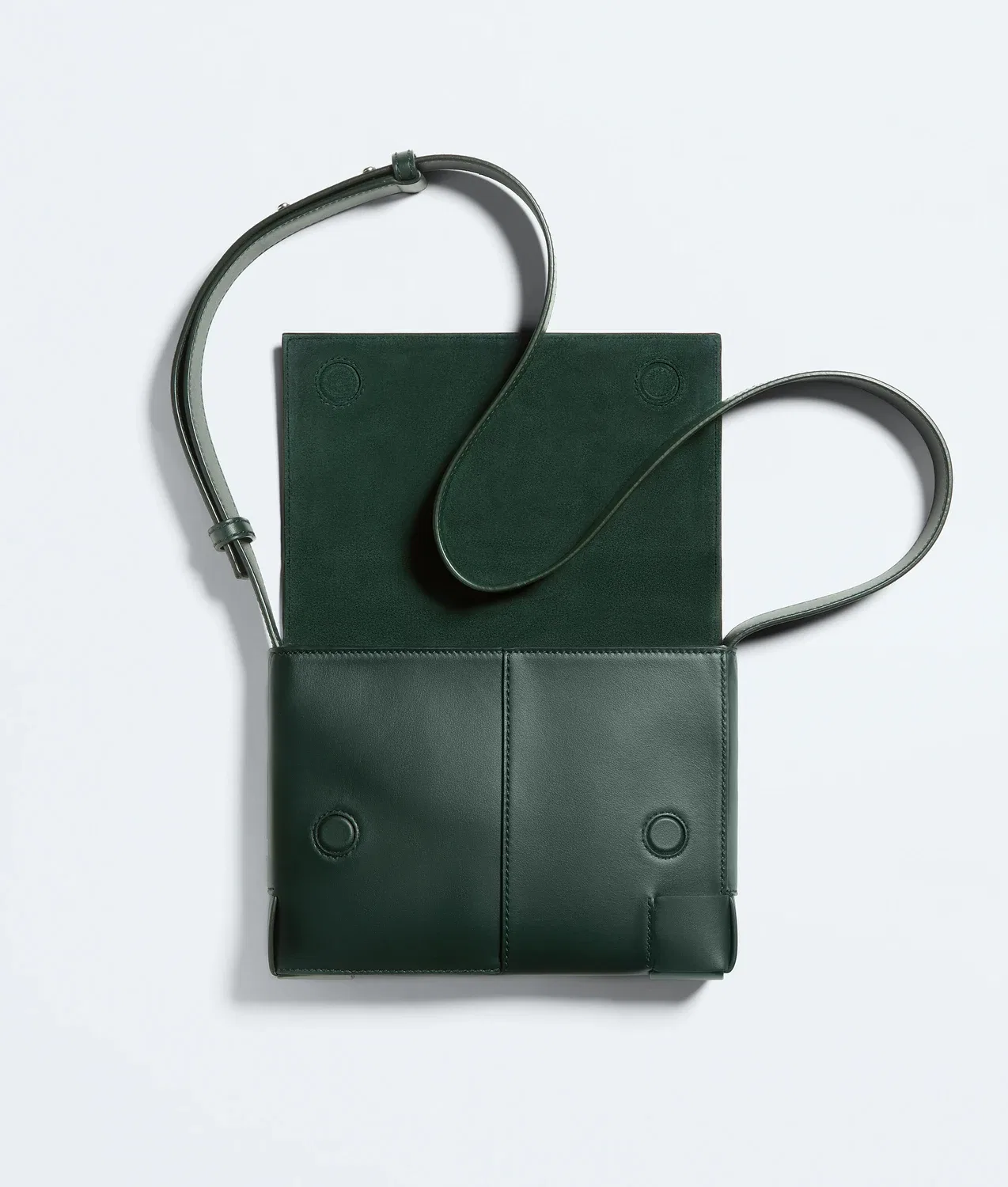 Угловая сумка-мессенджер BOTTEGA VENETA, зеленый — фото 3