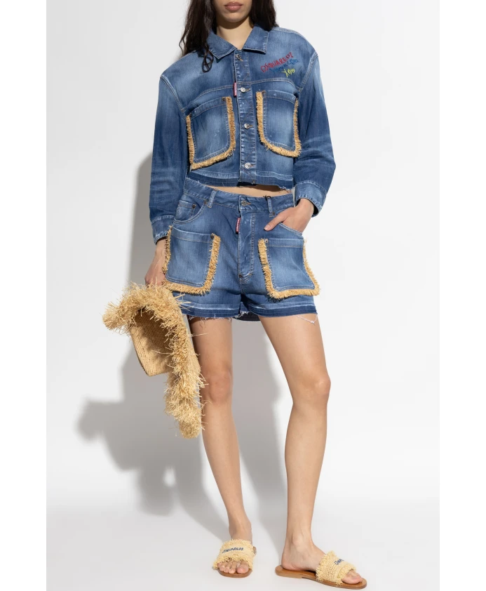 Джинсовая куртка для любителей лета Dsquared2, синий — фото 2
