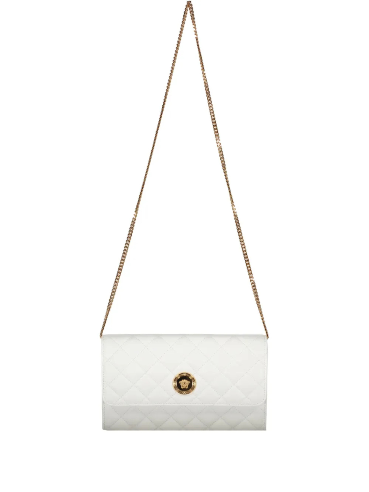 

Кожаная сумка через плечо Versace, белый