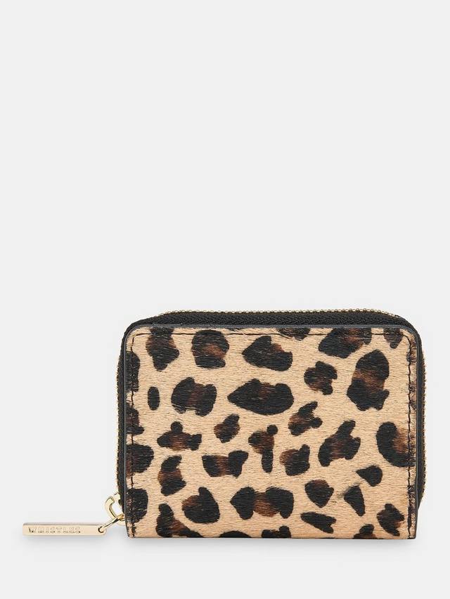 

Компактный кожаный кошелек Leopard Koa Whistles, Leopard Print