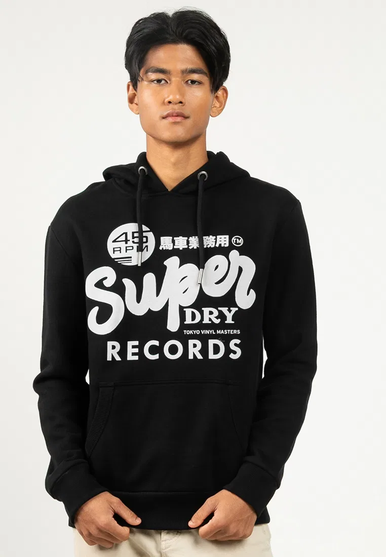 Худи, Records, мужское Superdry, черный