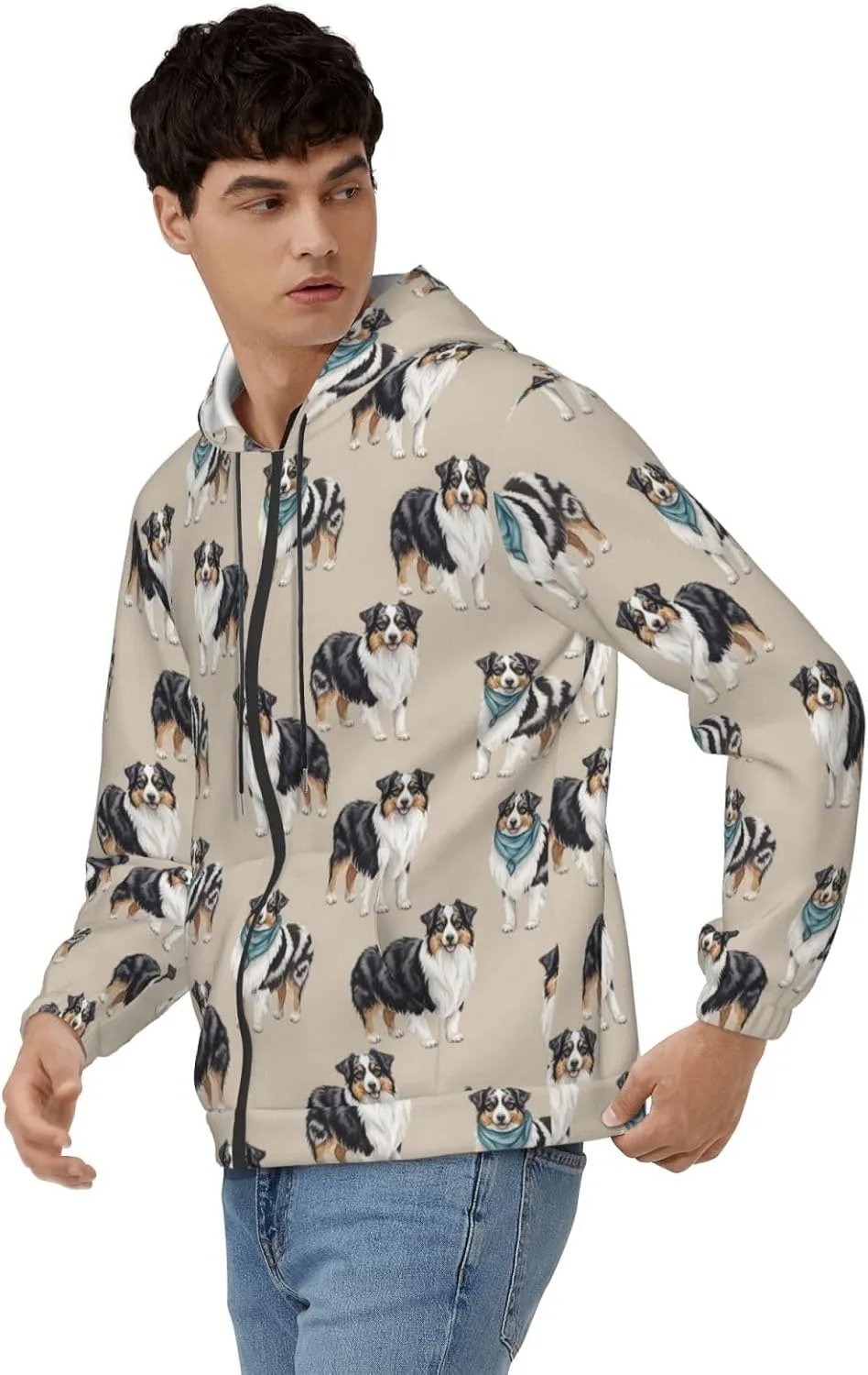 

Мужская легкая худи с молнией KATVEESC