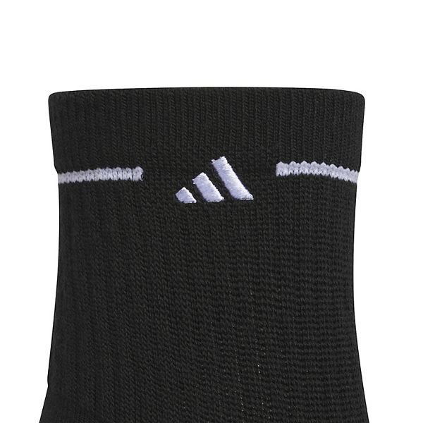 Женские носки 3-pk cushioned sport 30 high quarter Adidas, Black White — фото 2