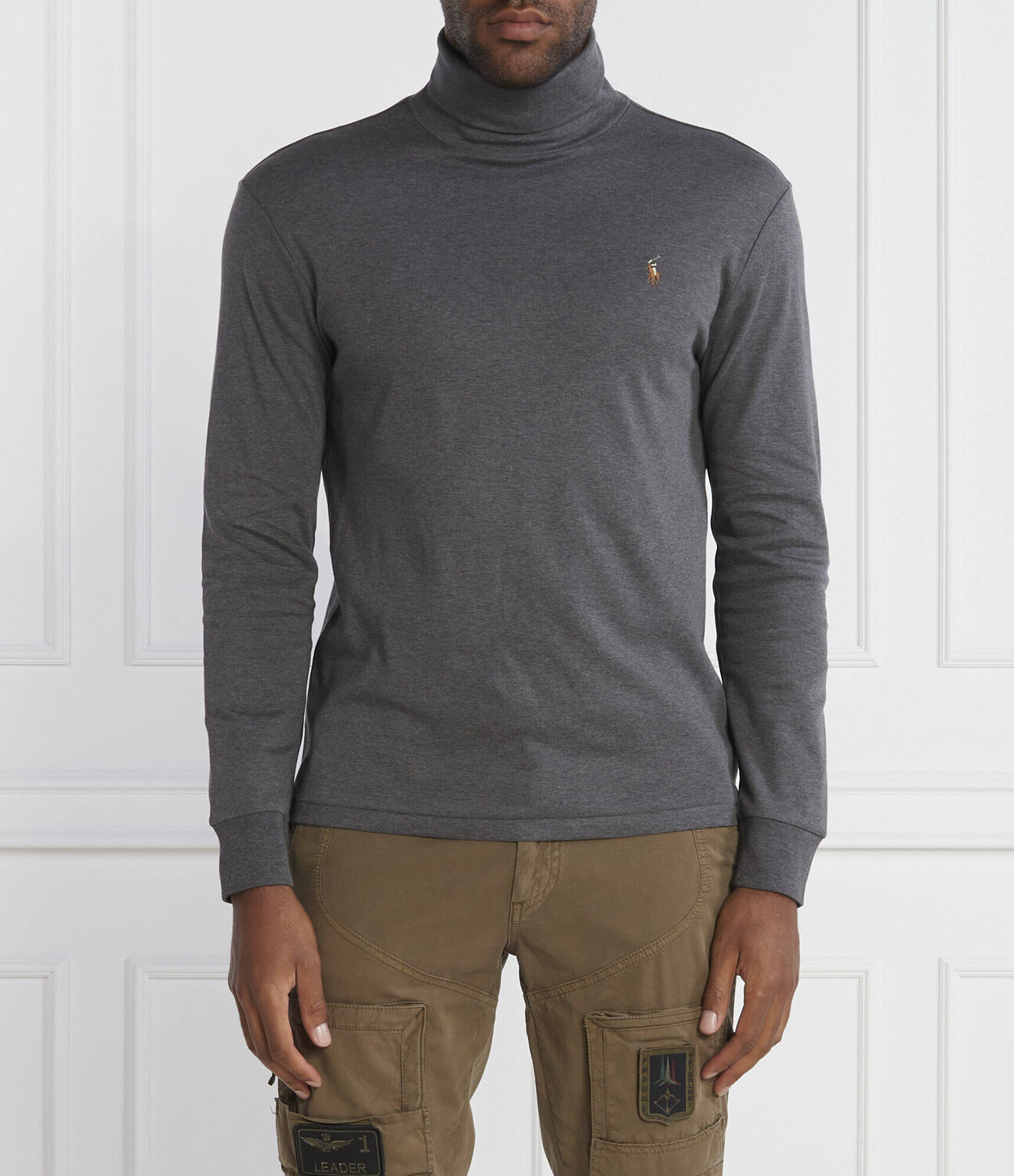 

Свитер POLO RALPH LAUREN Slim Fit, цвет grafite