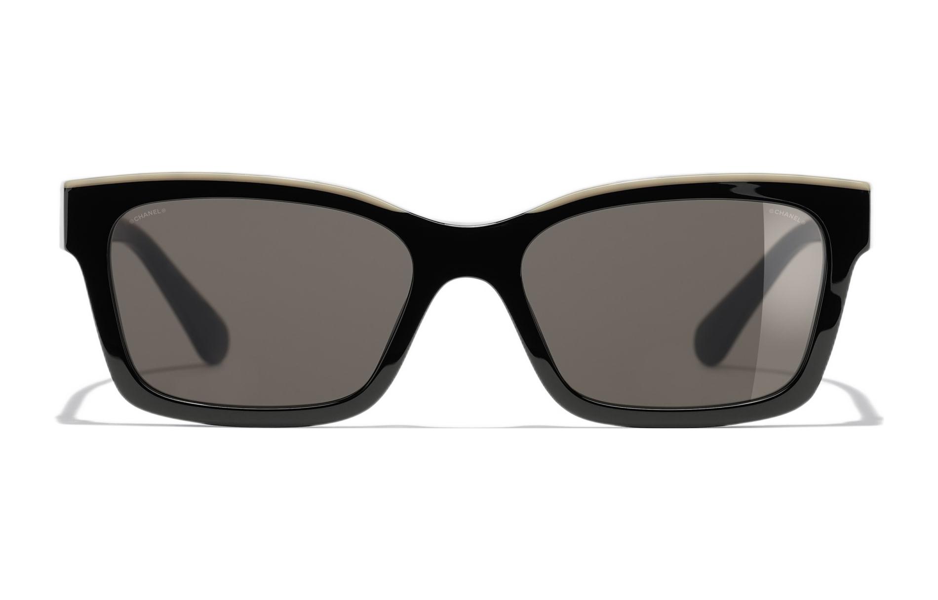 

CHANEL Квадратные солнцезащитные очки, Black