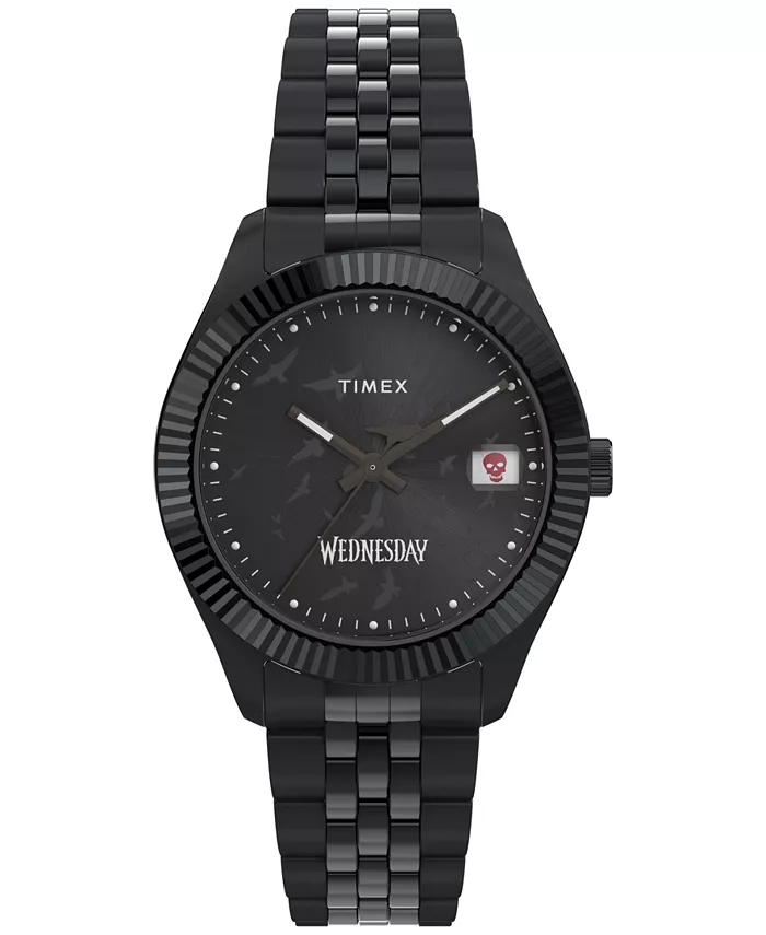 

Мужские кварцевые аналоговые часы в черном корпусе из нержавеющей стали, 36 мм Timex