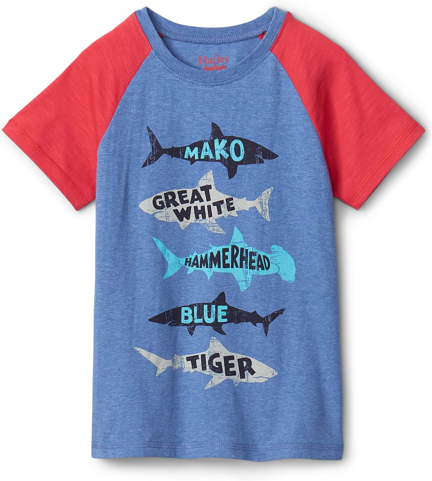 

Футболка Hatley Lots Of Sharks Raglan Tee, синий