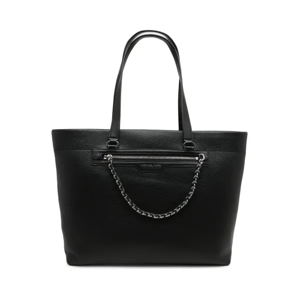 

Кожаная сумка-шопер Michael Kors, черный