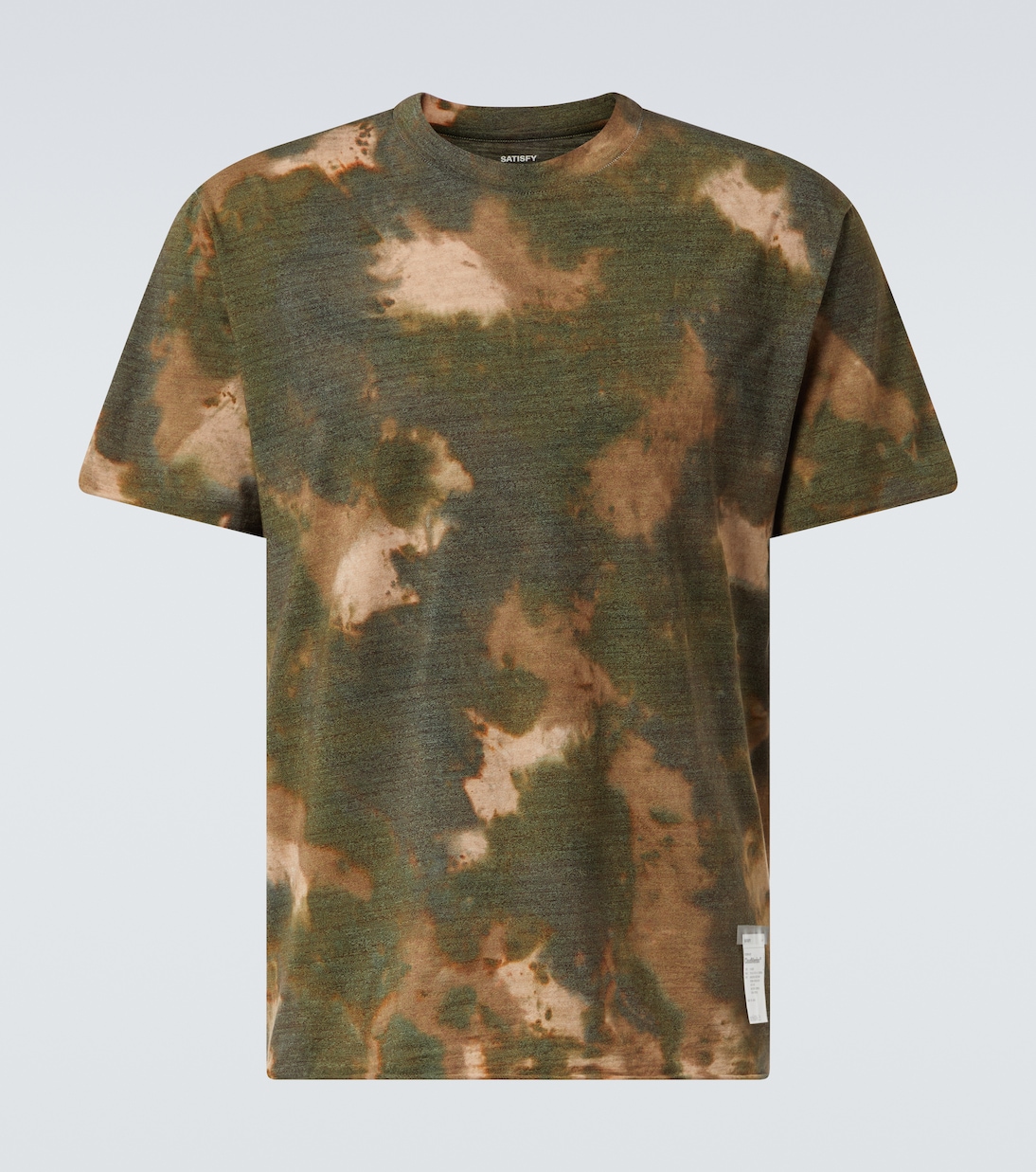 

Батик камуфляж футболка из шерстяного джерси Satisfy, Batik Military Olive