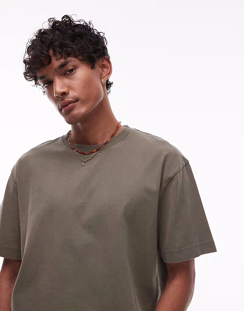 

Футболка Topman свободного кроя цвета хаки