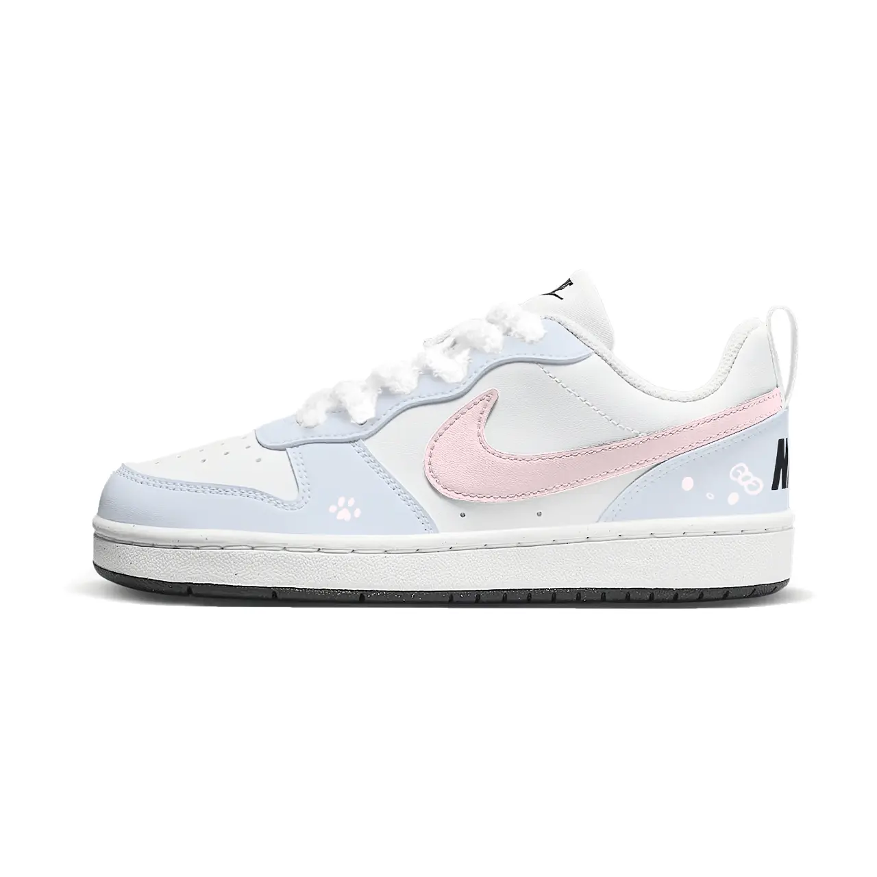 

Nike Court Borough Sea Salt Kitten низкие детские скейтбординг кроссовки Blue Pink Unisex