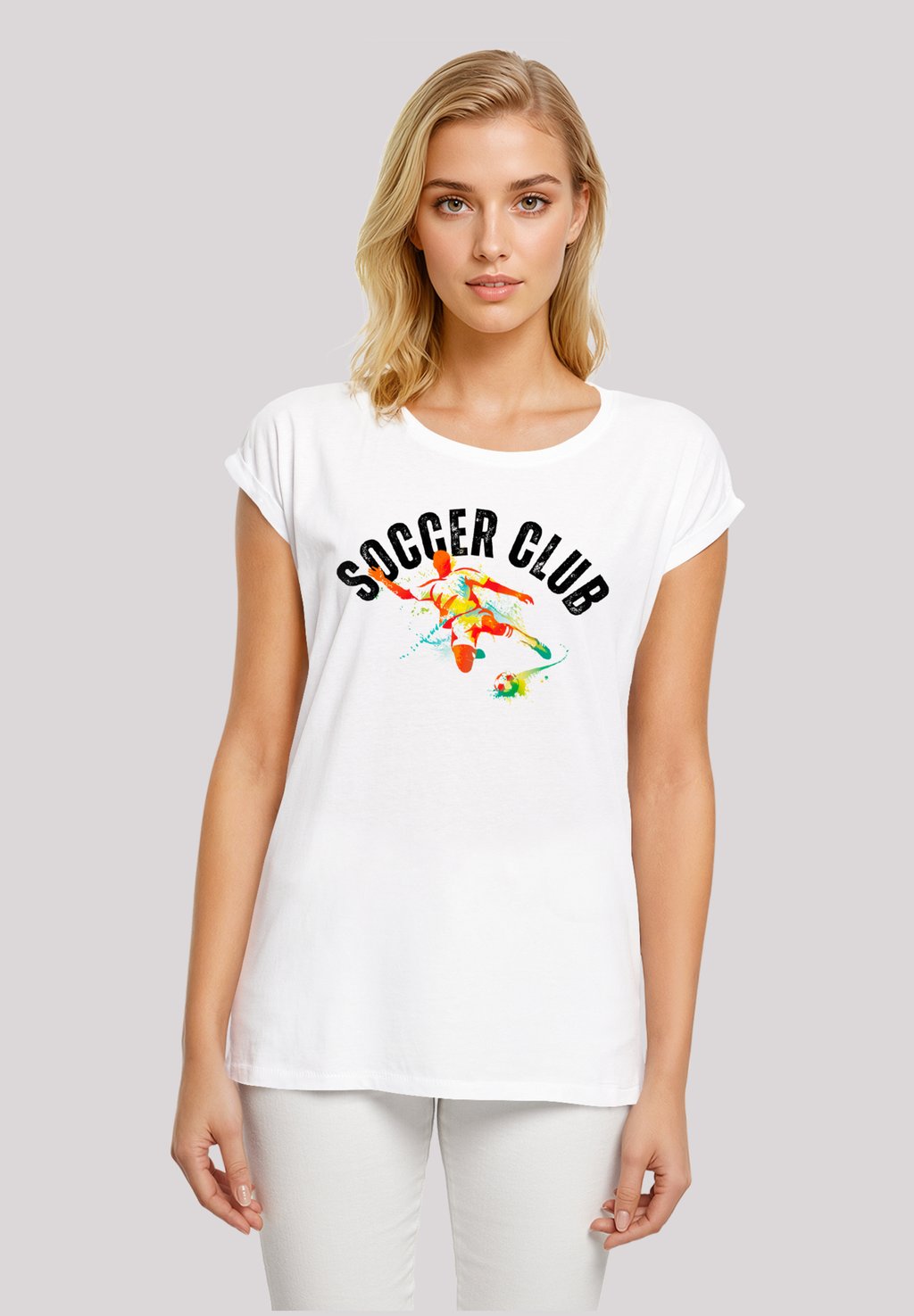 

Футболка с принтом SOCCER CLUB SPORT FAN ARTWORK F4NT4STIC, белый