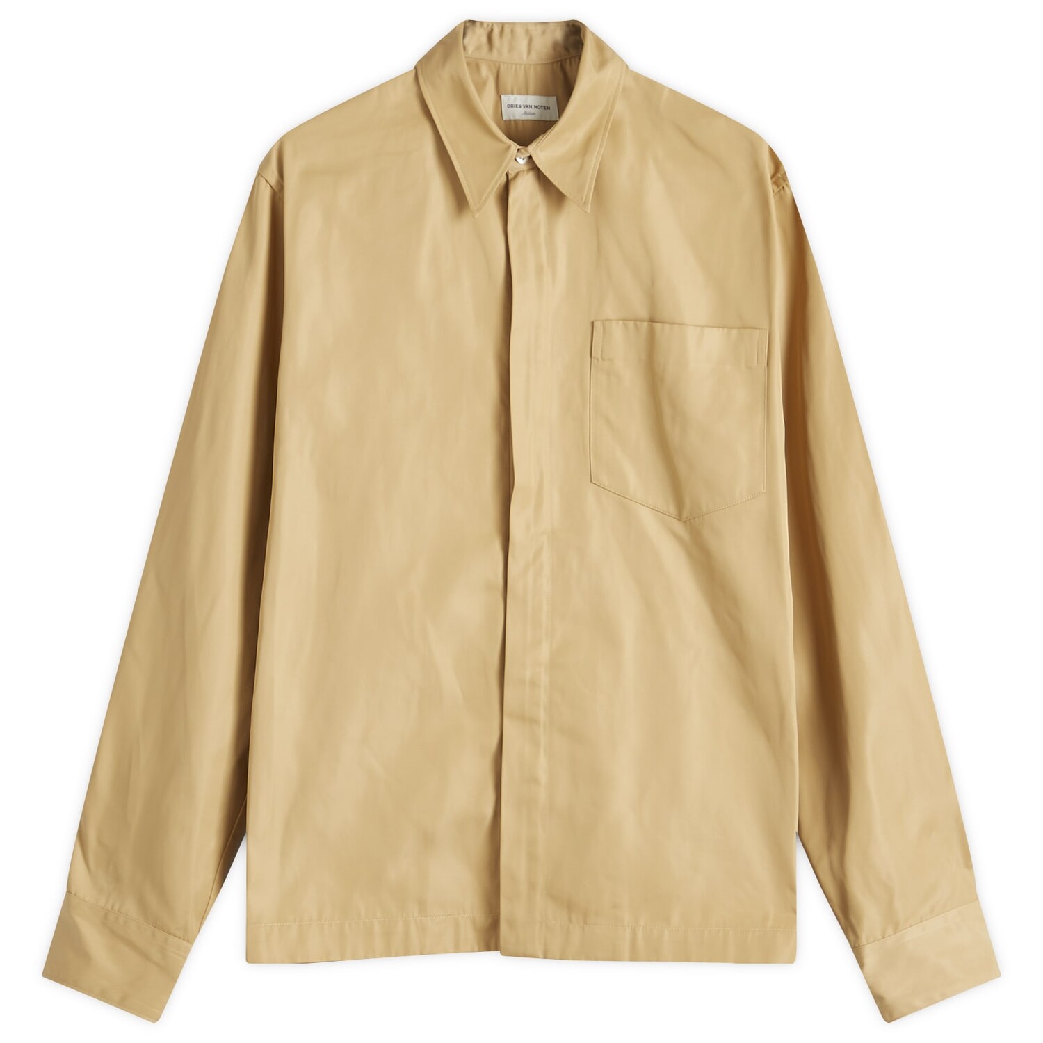 

Рубашка Dries Van Noten Corran Water Repellent Zip Overshirt, цвет Cream