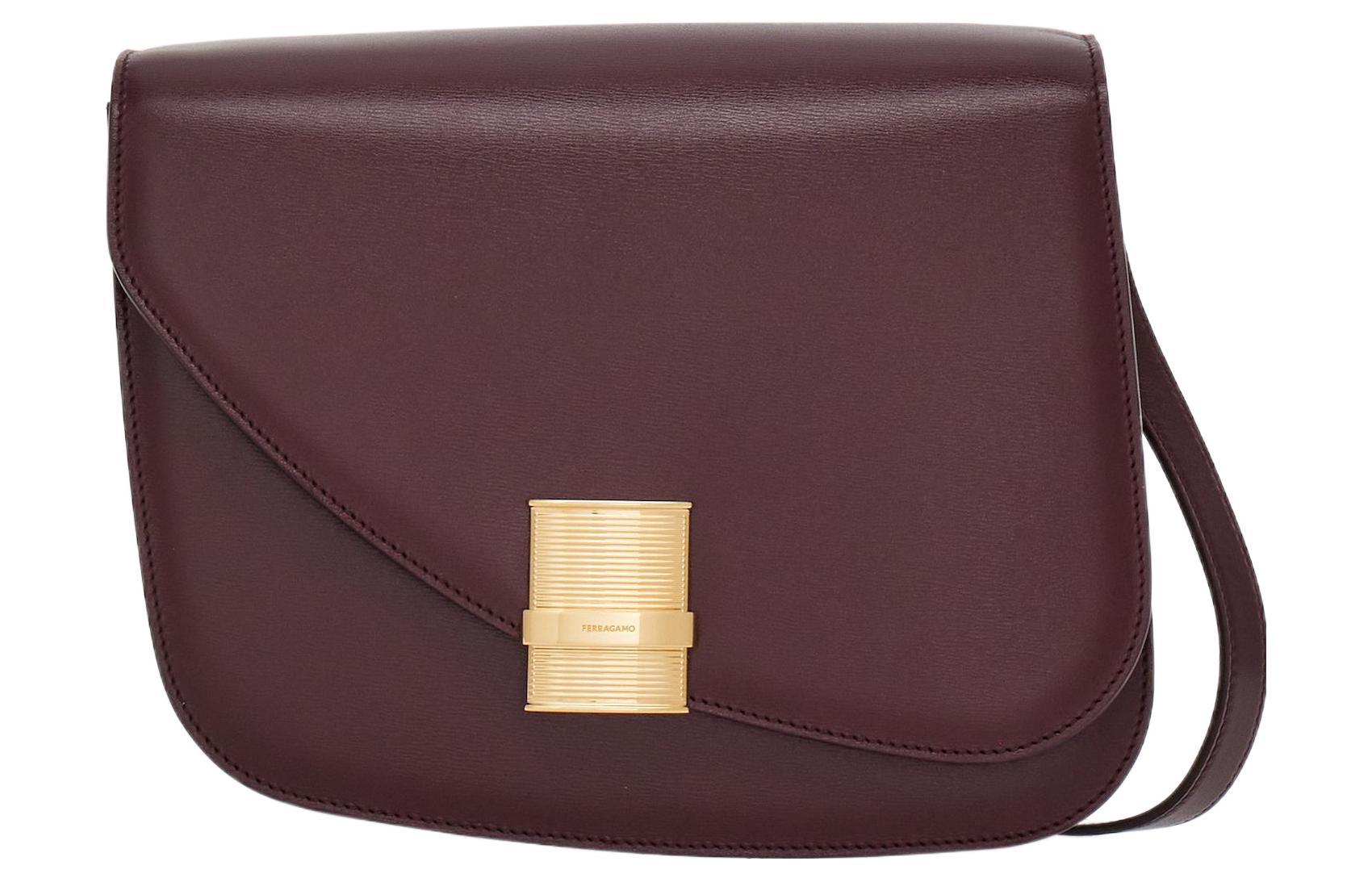 

Сумка через плечо Zebra Print Calfskin, кроссбоди Medium Women's, темный цвет Barolo Ferragamo, basic set (bag+dust bag)