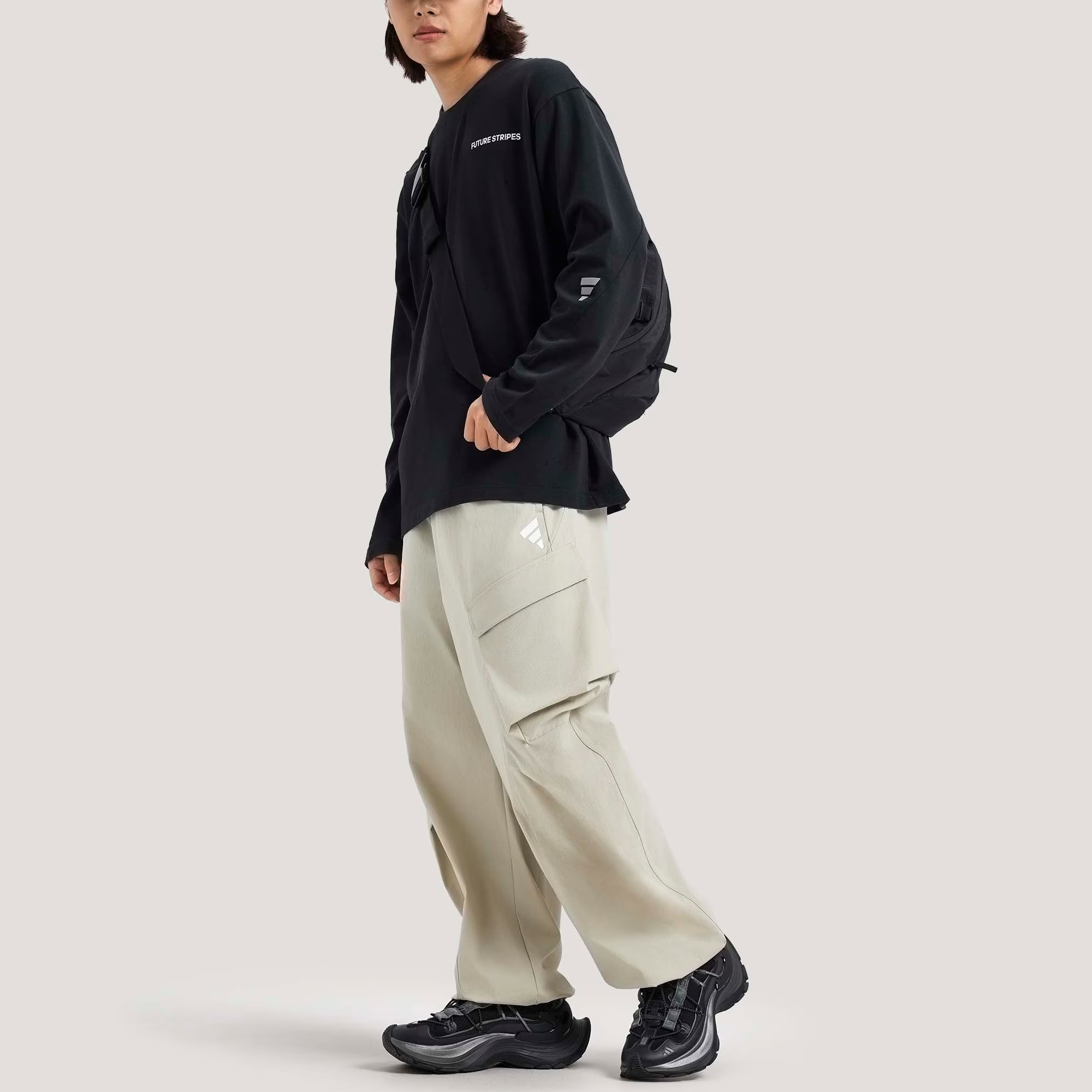 FOS спортивные брюки Casual Pants мужские Adidas, светло-sesame серый — фото 3