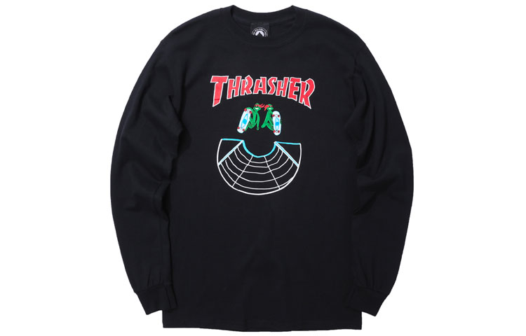 

Футболка с длинным рукавом прямого кроя US Version Unisex Black Thrasher, черный